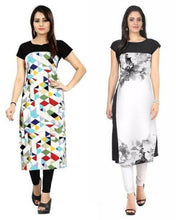 Cargar imagen en el visor de la galería, Stylish Digital Printed Crepe Kurti ( Pack of 2 )