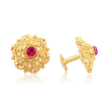 Load image into Gallery viewer, Traditional South Screw Back Alloy Gold and Micron Plated Round Earring