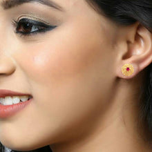 Load image into Gallery viewer, Traditional South Screw Back Alloy Gold and Micron Plated Round Earring