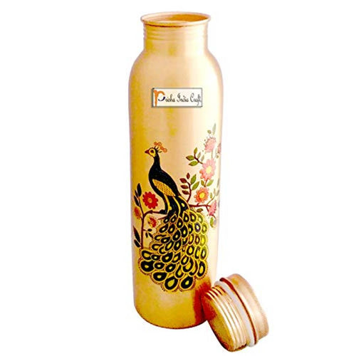 Golden Pure Copper Water Bottle 1000 ml