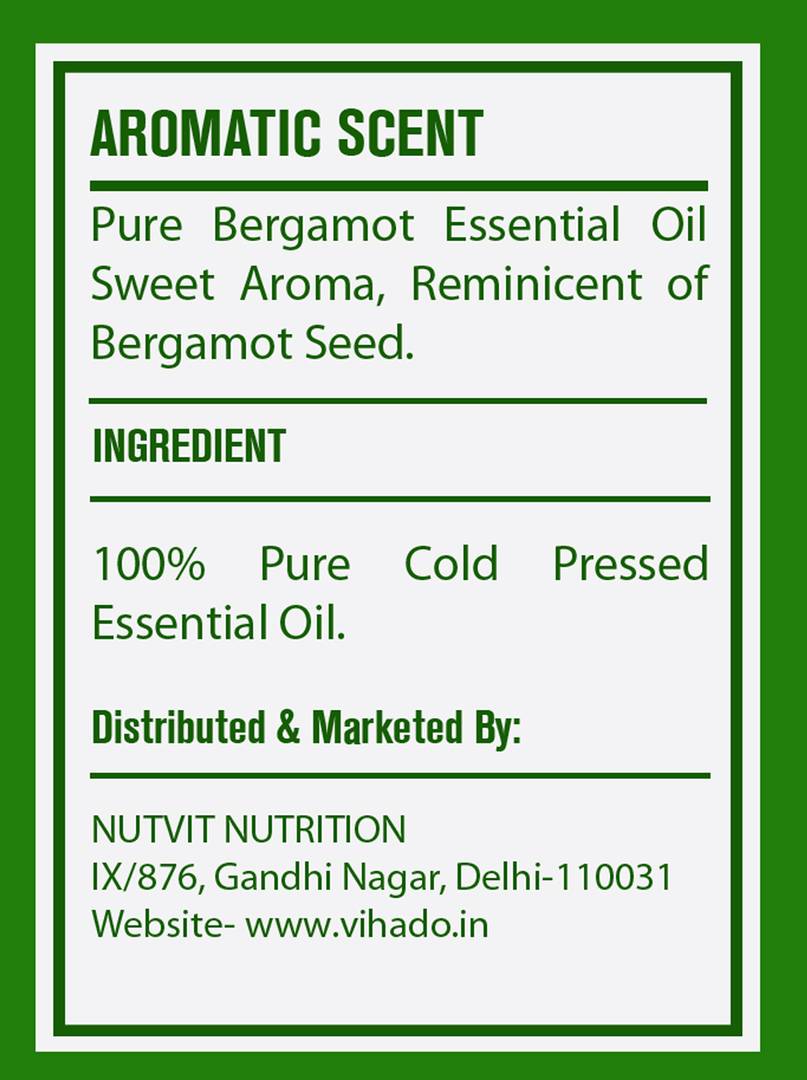 Bergamot Essential Oil 100% Pure Natural Essential Oil (10 ml) (Pack Of 4)