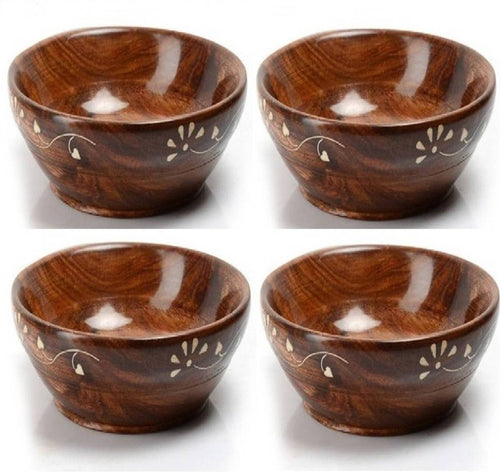 Wooden Snacks Bowls (For Dry Snacks/Dry Fruits) Set of 4