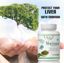 Cargar imagen en el visor de la galería, Moringa Herbal Capsules For Protect Liver & Brain Health 100% Ayurvedic (60 Capsules)