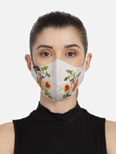 Cargar imagen en el visor de la galería, Women Embroidered 3-Ply Reusable Cloth Masks