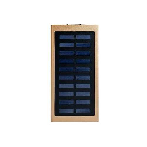 Slim Giant Solar Power Extender For All Gadgets With 2 USB Ports - Color: Gold