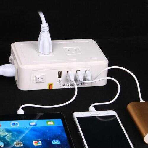 Mix Master Charging Hub For AC And USB Outlets - Color: Black