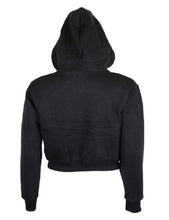 將圖片載入圖庫檢視器 Women's Solid Crop Hoodie Long Sleeve Jumper Sweater. Hooded Pullover Coat Casual Sweatshirt Top Sudaderas Mujer