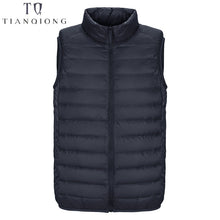 Cargar imagen en el visor de la galería, 2019 New Men's Sleeveless Ultralight 90% White Duck Down Warm Vest Men's Casual Vest Men's Warm Jacket Outwear Waistcoat