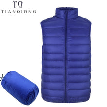 Cargar imagen en el visor de la galería, 2019 New Men's Sleeveless Ultralight 90% White Duck Down Warm Vest Men's Casual Vest Men's Warm Jacket Outwear Waistcoat