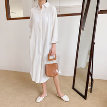 Cargar imagen en el visor de la galería, 2019 New Women Long White Blouse Turn Down Collar Boho Summer Womens Tops And Blouses Women Shirts Blusas Roupa Feminina Clothes