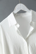 Cargar imagen en el visor de la galería, 2019 New Women Long White Blouse Turn Down Collar Boho Summer Womens Tops And Blouses Women Shirts Blusas Roupa Feminina Clothes