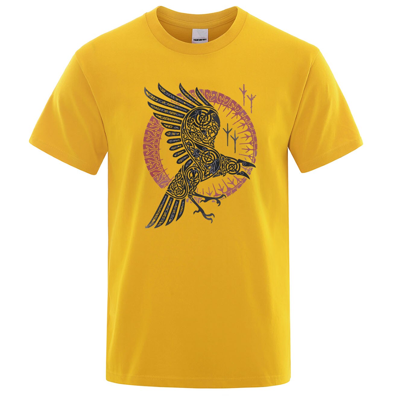 2019 Summer Casual Men's T-shirt Viking Legend Ragnar's Raven Short Sleeve Mens T-shirt Streetwear 100% Cotton Men Tops Tees