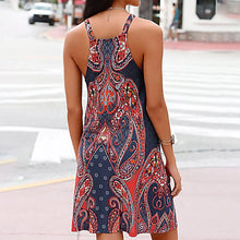 Cargar imagen en el visor de la galería, 2019 Women Summer Dress Boho Style Floral Print Beach Dress Tunic Sundress Loose Mini Party Dress Vestidos Plus Size vestidos