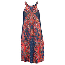 Cargar imagen en el visor de la galería, 2019 Women Summer Dress Boho Style Floral Print Beach Dress Tunic Sundress Loose Mini Party Dress Vestidos Plus Size vestidos