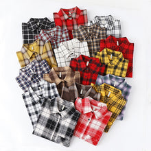 Cargar imagen en el visor de la galería, 2020 Women's Plaid Shirt Chic Checked Blouse Long Sleeve Female Casual Print Shirts Loose Cotton Tops