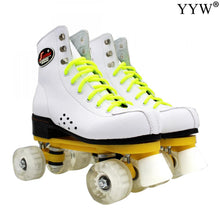 將圖片載入圖庫檢視器 2021 Girls Women Quad Roller Skates Skating Shoes Sneakers 4 Wheels 2 Row Outdoor Sliding Adult Training Beginner Gym High top