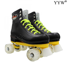 將圖片載入圖庫檢視器 2021 Girls Women Quad Roller Skates Skating Shoes Sneakers 4 Wheels 2 Row Outdoor Sliding Adult Training Beginner Gym High top