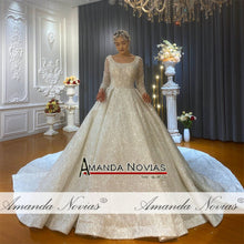 Cargar imagen en el visor de la galería, 2021 Amanda Wedding Dresses Real Work gelinlik Bridal Gown