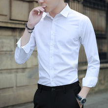 將圖片載入圖庫檢視器 2021 Large Size Men's Business Casual Long Sleeved Shirt White Blue Black Smart Male Social Dress Shirt Plus Dropshipping