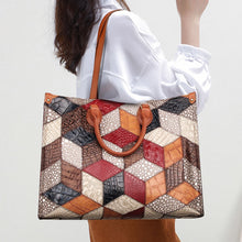 Load image into Gallery viewer, 2021 New Vintage Designer Luxury Handbags Ladies Large Capacity Top-Handle Genuine Cowhide Leather Women's Shoulder Bags Purses