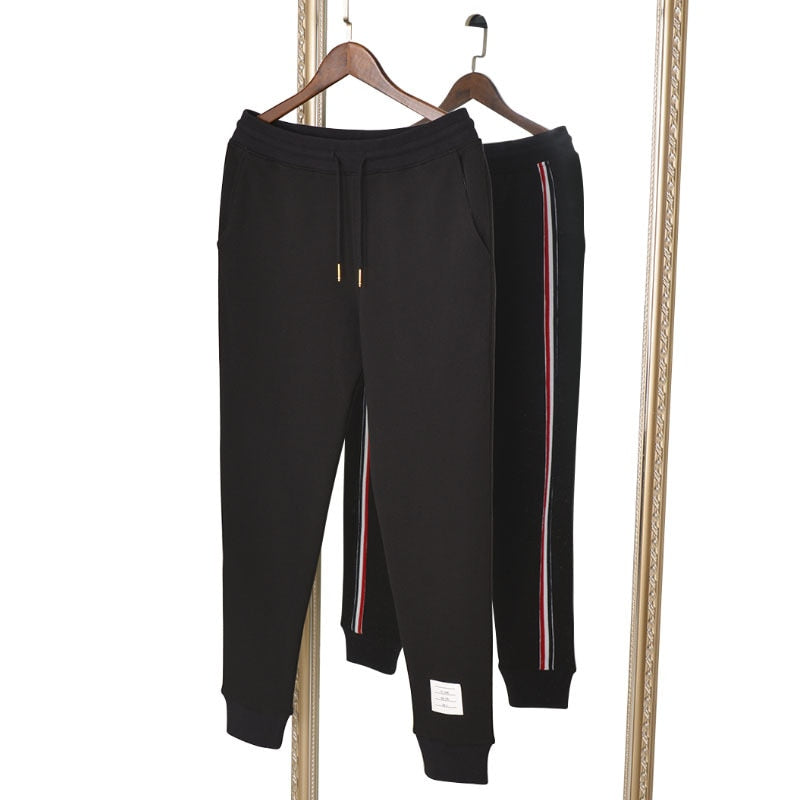2021 TB THOM men's full length sweatpants with Yarn-dyed ribbon sport casual trousers men 100% cotton Jogging pants male