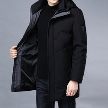 Cargar imagen en el visor de la galería, 2021 Top Grade Winter Brand Casual Fashion Long Parka 90% White Duck Down Coat Men Windbreaker Jacket With Hooded Mens Clothes