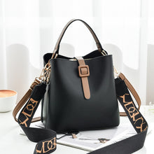 Load image into Gallery viewer, 2021 Wide Straps Female PU Leather White Bucket Handbag Famous Brand Designer Lady's Shoulder Crossbody Bags Women's Handbags