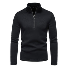 Cargar imagen en el visor de la galería, 2021 Men's Winter New European & American Sweater Sweater Placket Zipper Design Solid Color Turtleneck Pullover Jacket Men