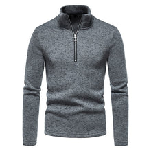 Cargar imagen en el visor de la galería, 2021 Men's Winter New European & American Sweater Sweater Placket Zipper Design Solid Color Turtleneck Pullover Jacket Men