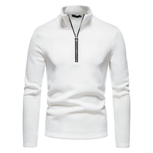 Cargar imagen en el visor de la galería, 2021 Men's Winter New European & American Sweater Sweater Placket Zipper Design Solid Color Turtleneck Pullover Jacket Men