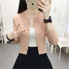 將圖片載入圖庫檢視器 2021 Women's Cardigan Sweaters Short Autumn Winter Sweater Long Sleeve Loose Knitted Cardigan Inner Wear Coat Top Sueters De Mujer
