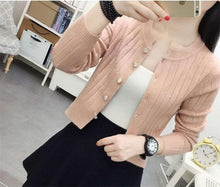 將圖片載入圖庫檢視器 2021 Women's Cardigan Sweaters Short Autumn Winter Sweater Long Sleeve Loose Knitted Cardigan Inner Wear Coat Top Sueters De Mujer