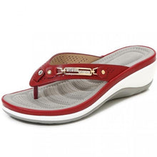 Cargar imagen en el visor de la galería, 2021 Women's Slippers Summer New Fashion Metal Button Slides Shoes Wedge Beach Sandals Women Outside Platform Leisure Flip Flops