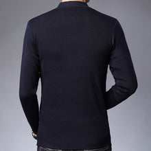 Cargar imagen en el visor de la galería, 2021 Zipper Thick Warm Winter Striped Knitted Pull Sweater Men Wear Jersey Mens Pullover Knit Mens Sweaters Male Fashions 93003