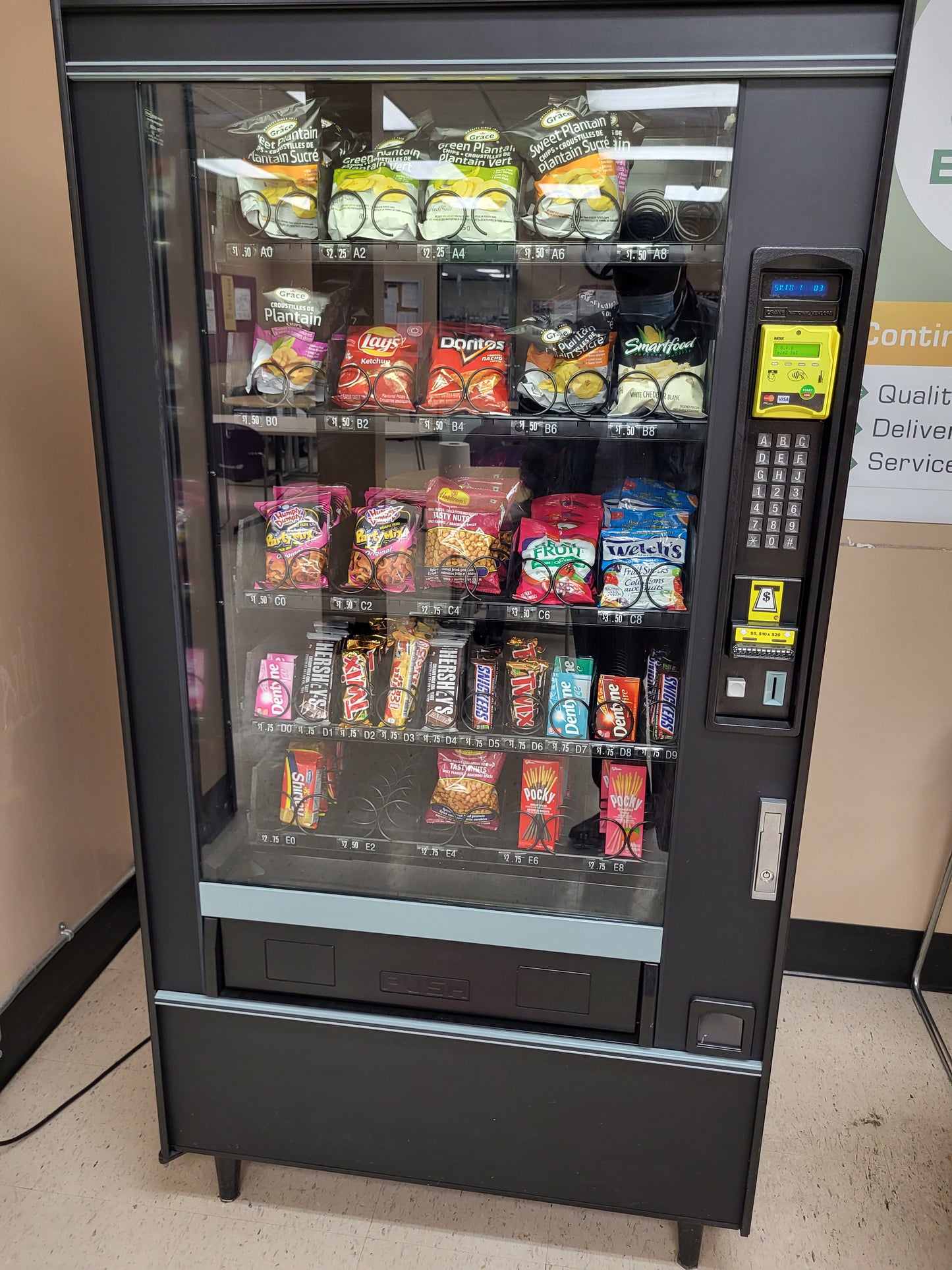 Crane National Vending Machine with Dual Pay