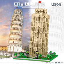 Cargar imagen en el visor de la galería, 2148 pieces Miniature Building Blocks Leaning Tower of Pisa Model Building Brick World Famous DIY City Street View Building Toy Gift Puzzle