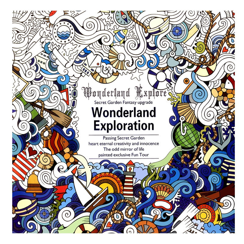 24pages 7.3 inch English Edition coloring book for kids Lost Ocean adult DIY toys school craft supply