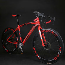 Load image into Gallery viewer, 26 Inch 27 Speed Road Bike Double Disc Brakes Student Adult Bicycle