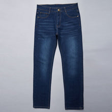Charger l'image dans la galerie, Men's Stretch Straight Jeans Pants Baggy Trousers Fashion Casual Black Blue Denim Male Business Jeans Classic Sizes 28 to 50