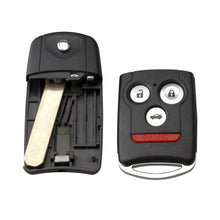 Cargar imagen en el visor de la galería, 3+1 Buttons Remote Flip Car Key Fob Shell Case Cover For Honda Accord Acura TL TSX MDX RDX ZDX 2007 2008 2009 With Uncut Blade