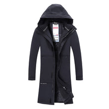 将图片加载到图库查看器,-30 Degree Parkas Men's Long Jacket Men Winter Jacket White Parkas Thicken Coat Fur Hooded Thick Warm Windbreaker