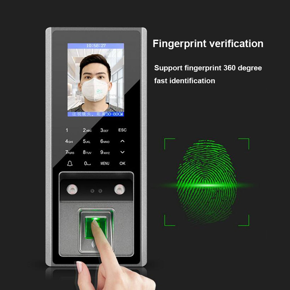 300 face 3000 figners 2.8inch LCD TCP/ip USB Biometric Fingerprint face Access Control device System support 125khz rfid card
