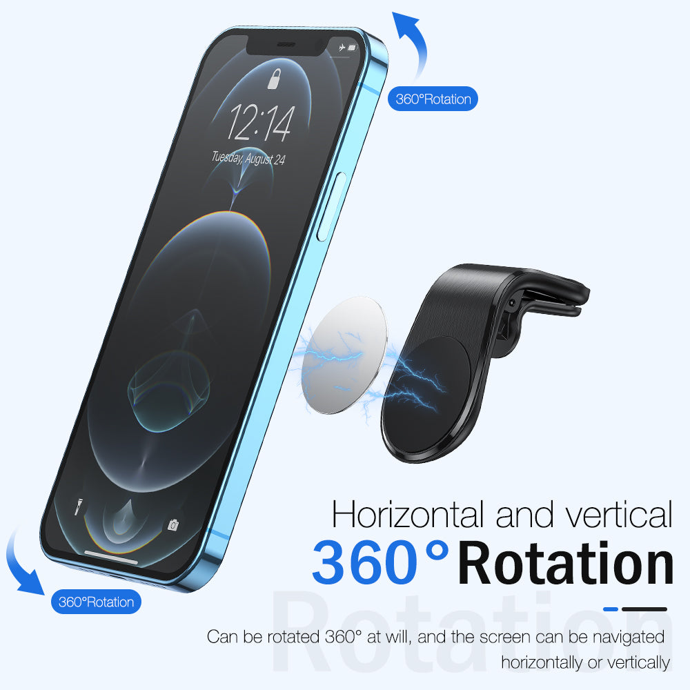 360° Rotate Car Magnetic Stand For iPhone Samsung Xiaomi 11 Universal GPS Anti-slip Holder Mobile Phone Mount Support With Metal