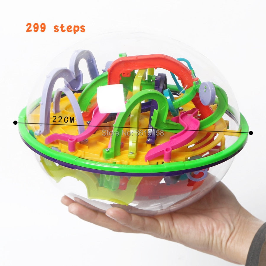 3D Magical Intellect Maze Ball 99/100/158/299steps,IQ Balance Perplexus Magnetic Ball Marble Puzzle Game for Kid and Adult Toys