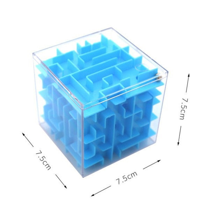 3D Mini Speed Cube Maze Magic Cube Puzzle Game Labyrinth Rolling Ball Brain Learning Balance Educational Toys For Children Adult