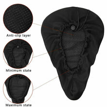 Cargar imagen en el visor de la galería, 3D Soft Thickened Bicycle Seat Breathable Bicycle Saddle Seat Cover Comfortable Foam Seat Mountain Bike Cycling Pad Cushion Cove