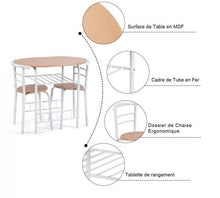 将图片加载到图库查看器,3PCS/Set Creative Nordic Modern Minimalist Dining Table And Chair Set Coffee Tea Table Yard Home Balcony Bedroom Furniture HWC