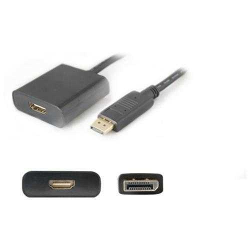 ADDON 20.00CM (8.00IN) DISPLAYPORT MALE TO HDMI FEMALE BLACK ADAPTER CABLE
