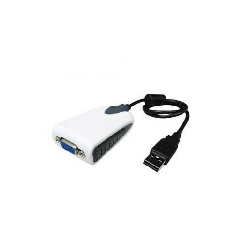 ADDON 20.00CM (8.00IN) USB 2.0 (A) MALE TO VGA FEMALE BLACK USB VIDEO ADAPTER