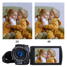 将图片加载到图库查看器,4K Digital HD Camcorder Vlog Camera Ordro AX60 3.5" IPS Screen 12X Optical Zoom YouTube Live Stream Video Cameras for Blogger